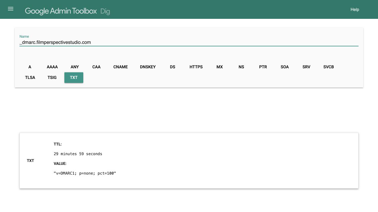 DMARC proof for one of the sending domains