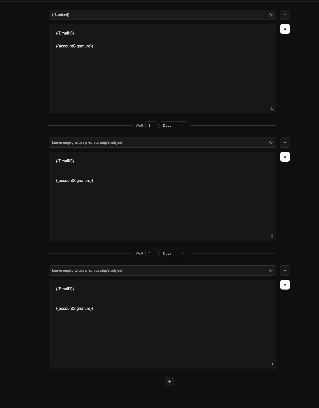 Personalized subject and email fields set as Instantly variables